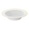 White with Gold Edge Rim Round Disposable Plastic Dessert Bowls - 5 oz. (120 Bowls)